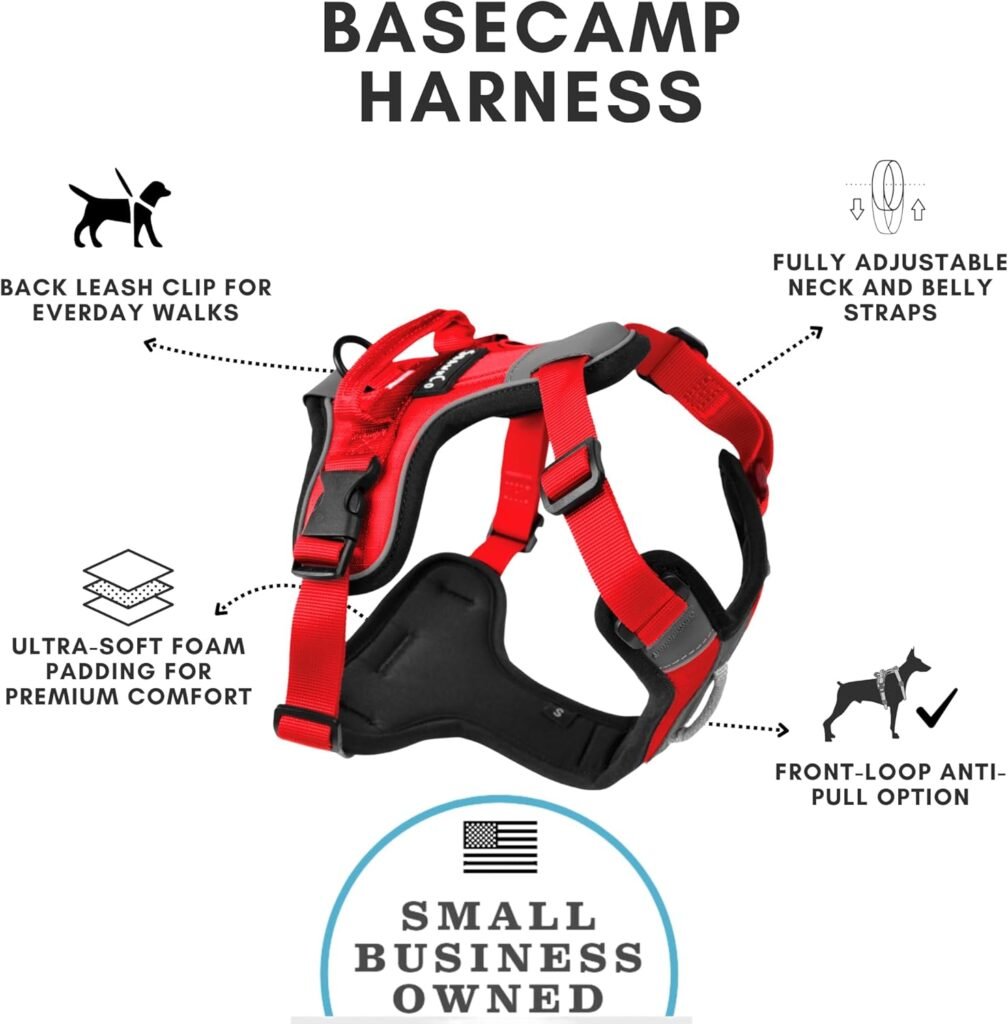ShawnCo Basecamp dog harness no-pull pet vest with padded design and adjustable straps
